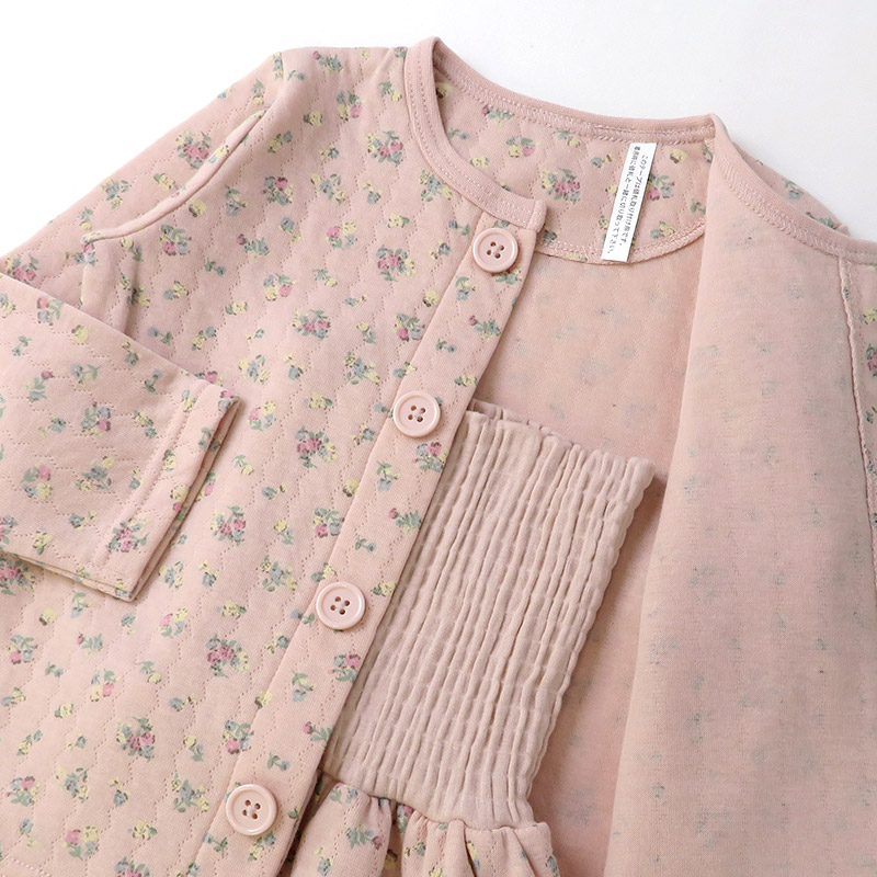 キッズ パジャマ 女の子 腹巻付 上下セット 2点セット ( 80-130cm )  子供 ベビー 寝具 前開き セットアップ あったか ソフトキルト 可愛い 長袖 苺 いちご イチゴ クマ 花 ベビー 冬 くま 動物 フラワー 子供服 こども ルームウェア お昼寝 80 90 95 100 110 120 130