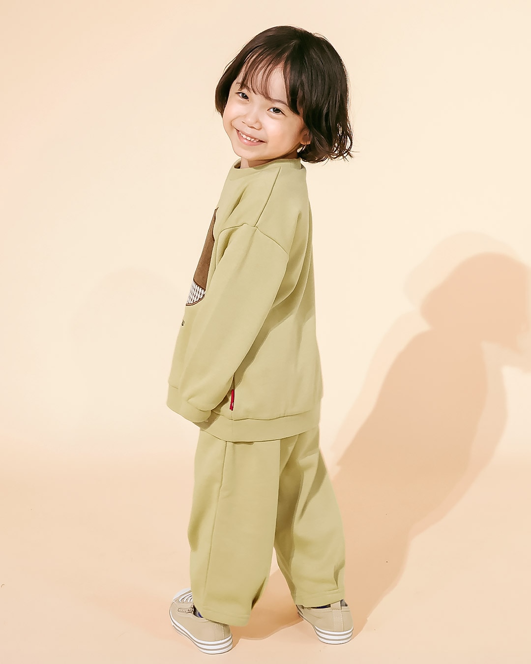 りんごのバルーン風7分丈パンツ|80-130cm 【 フルーツ天国 】