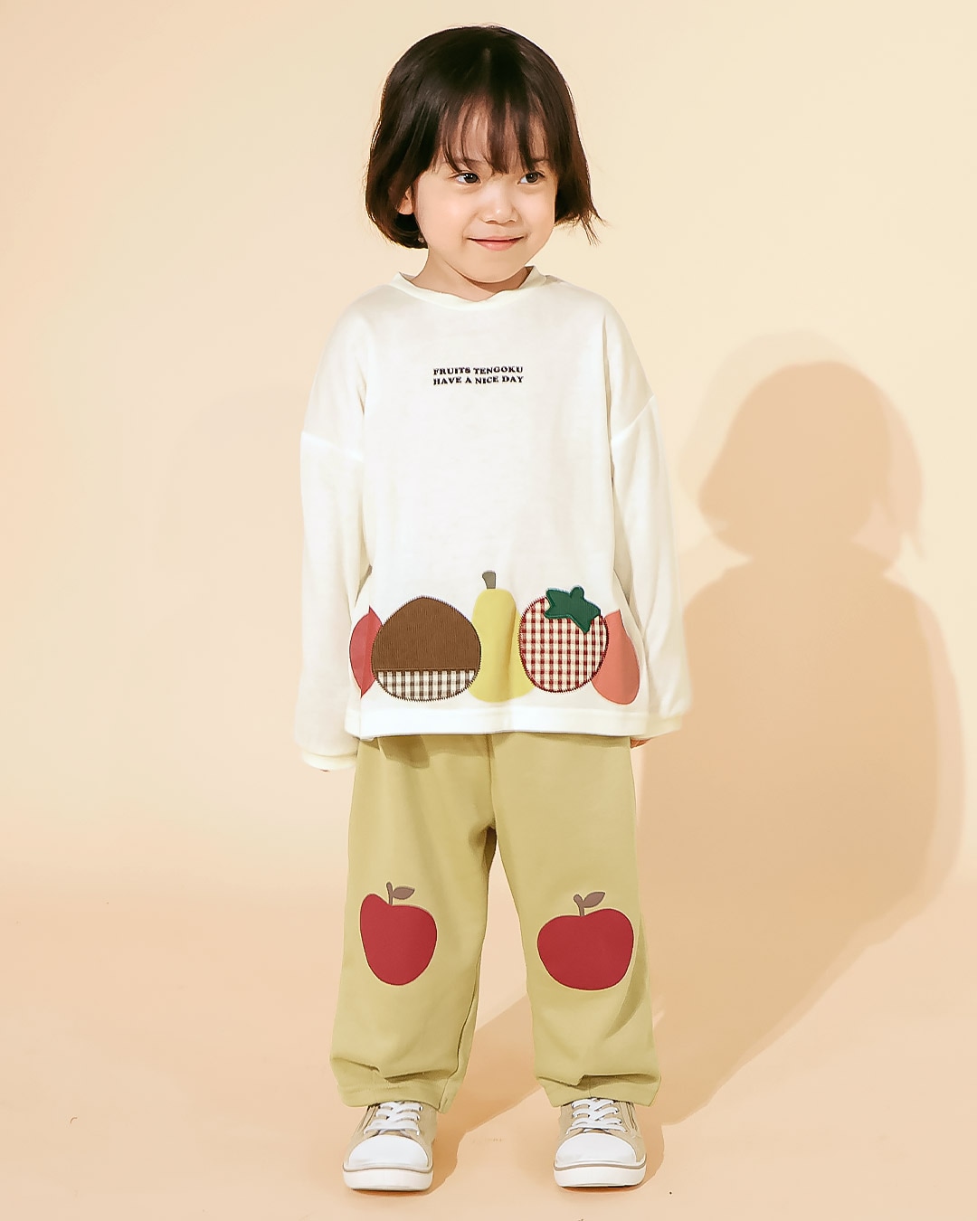 りんごのバルーン風7分丈パンツ【フルーツ天国】｜80-130cm ZOOLAND