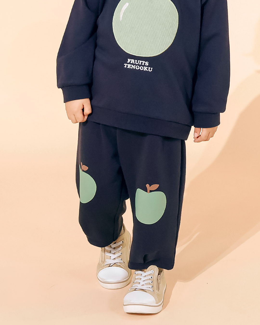 りんごのバルーン風7分丈パンツ|80-130cm 【 フルーツ天国 】