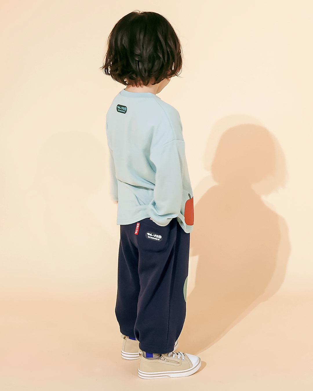 りんごのバルーン風7分丈パンツ|80-130cm 【 フルーツ天国 】