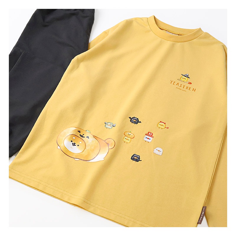 パジャマ キッズ いーすとけん 長袖 子供 ルームウェア 女の子 ガールズ ジュニア 上下セット 長袖パジャマ 寝巻 2点セット こども 部屋着 お昼寝 ミニ裏毛 スウェット 吸汗 快適 キャラクター プリント アイボリー オレンジ 犬 動物 120 130 140 150 160 入学 春 秋