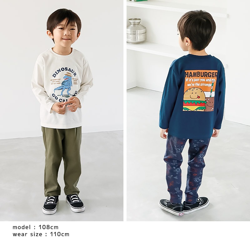 アソートデザインプリント長袖Tシャツ【GrinLab グリンラボ】｜80-130cm