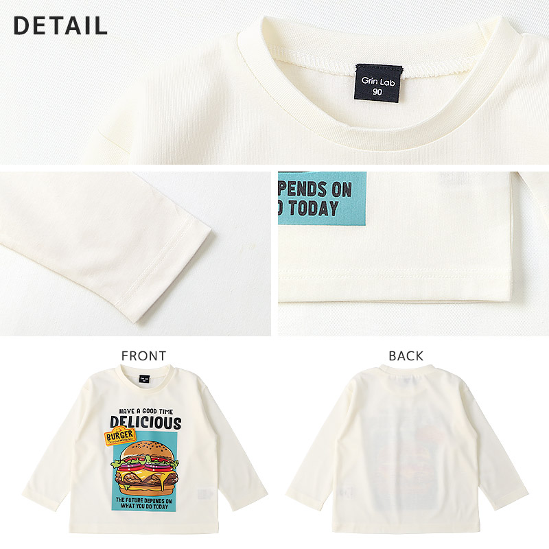 アソートデザインプリント長袖Tシャツ【GrinLab グリンラボ】｜80-130cm