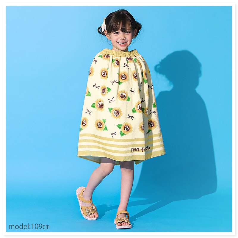 【 送料無料 】 ラップタオル 女の子 綿100％ ネームタグ付 60cm 男の子 巻きタオル 水着用品 プールタオル タオル キッズ 子供用 レッド ピンク 赤 花 フラワー イチゴ スイカ レモン フルーツ ハート 風船 バルーン お風呂 スイミング レジャー 水遊び お名前タグ