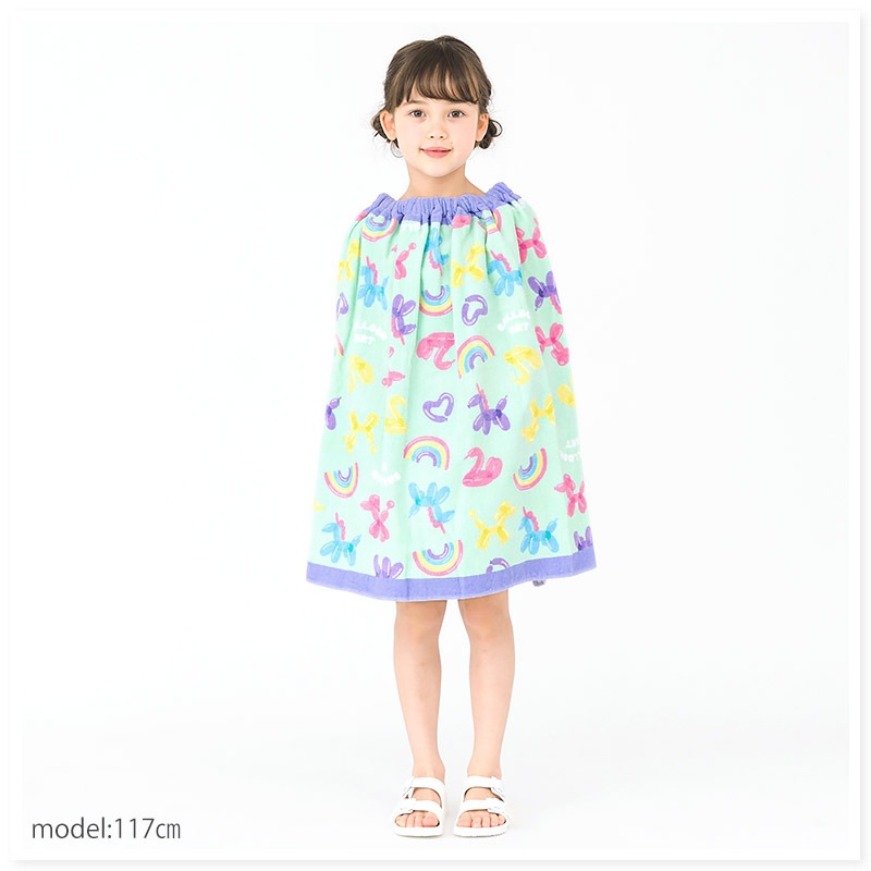 【 送料無料 】 ラップタオル 女の子 綿100％ ネームタグ付 60cm 男の子 巻きタオル 水着用品 プールタオル タオル キッズ 子供用 レッド ピンク 赤 花 フラワー イチゴ スイカ レモン フルーツ ハート 風船 バルーン お風呂 スイミング レジャー 水遊び お名前タグ