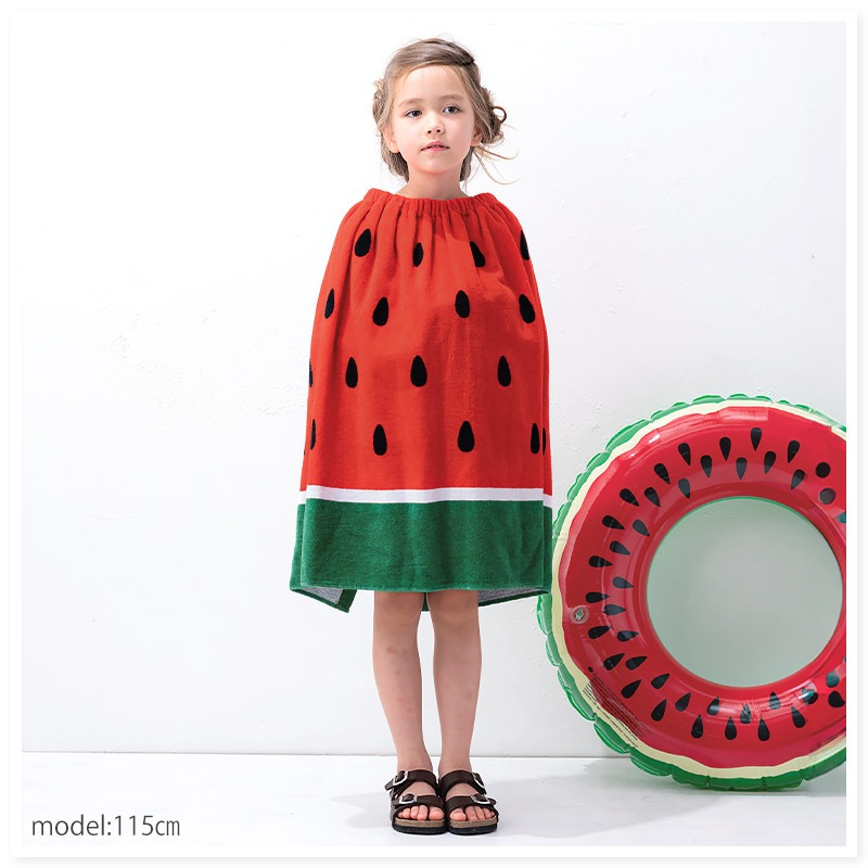 【 送料無料 】 ラップタオル 女の子 綿100％ ネームタグ付 60cm 男の子 巻きタオル 水着用品 プールタオル タオル キッズ 子供用 レッド ピンク 赤 花 フラワー イチゴ スイカ レモン フルーツ ハート 風船 バルーン お風呂 スイミング レジャー 水遊び お名前タグ