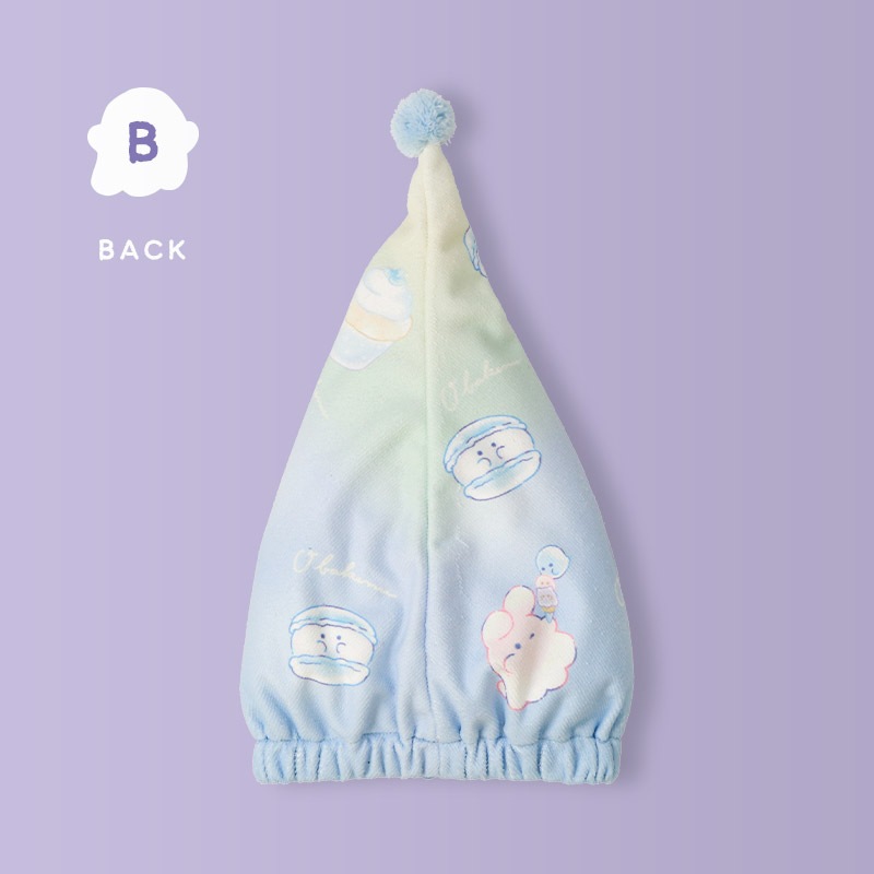 オバケーヌ タオルキャップ ポンポン キャラクター ネームタグ付 柄