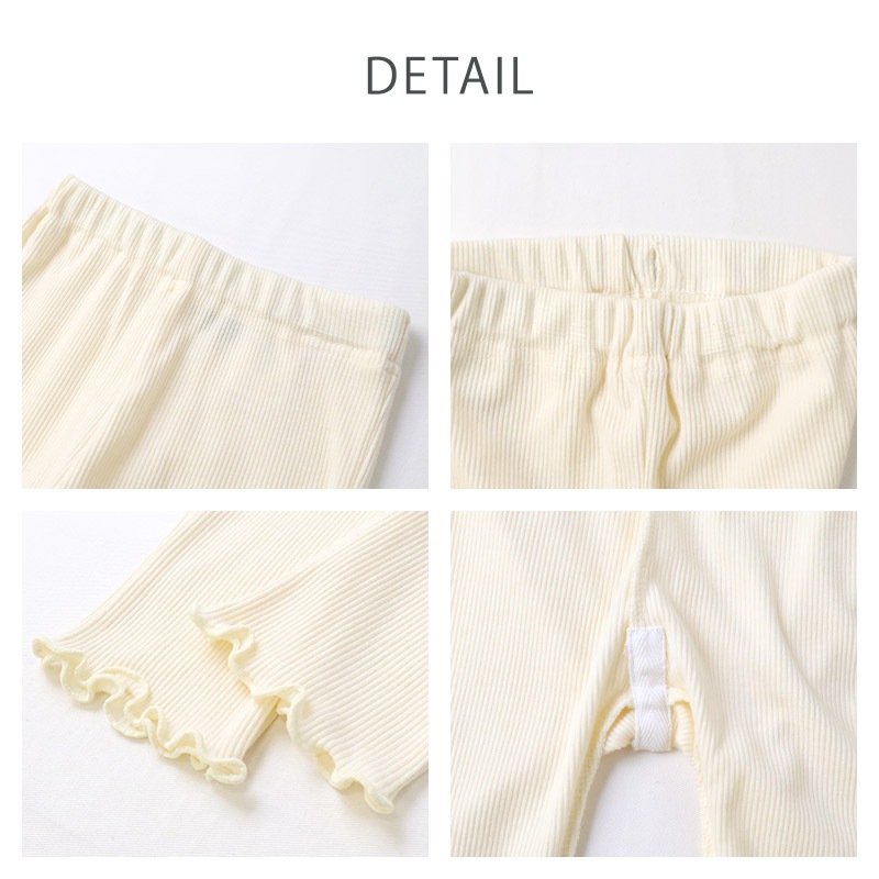 キッズ ベビー レギンス 裾メロウ ラメ入り パンツ 女の子 レギパン ロングパンツ【GrinLab グリンラボ】 リブレギンス 10分丈 ガールズ ストレッチパンツ ウエストゴム 伸縮 ストレッチ ホワイト ラベンダー ブラウン アイボリー ブラック かわいい お出かけ 80 90 95 100