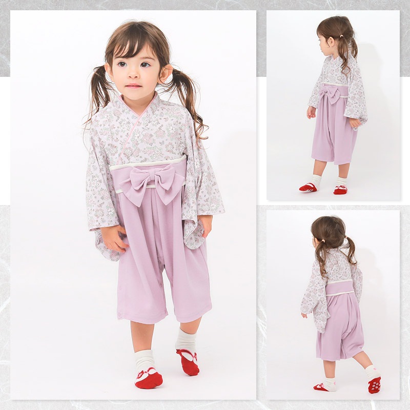 【 送料無料 】 ベビー 袴 ロンパース 女の子 はかまロンパース お食い初め 百日祝い 100日祝い こどもの日 子供の日 端午の節句 初節句 節句 お宮参り 赤ちゃん はかま 70 80 90 新生児 和柄 女児 可愛い 花 いちご 桜 さくら つばき 子供服 カバーオール 出産祝い ベビー袴 送料無料