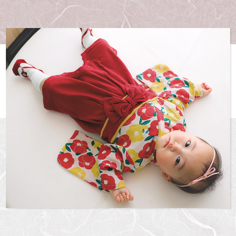 【 送料無料 】 ベビー 袴 ロンパース 女の子 はかまロンパース お食い初め 百日祝い 100日祝い こどもの日 子供の日 端午の節句 初節句 節句 お宮参り 赤ちゃん はかま 70 80 90 新生児 和柄 女児 可愛い 花 いちご 桜 さくら つばき 子供服 カバーオール 出産祝い ベビー袴 送料無料