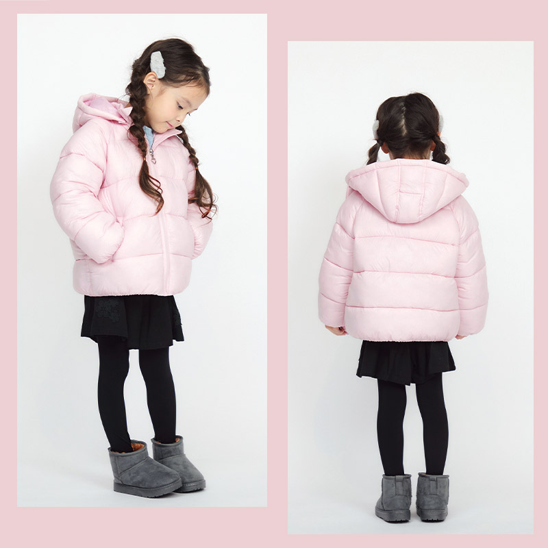 キッズ 中綿ジャケット フード付 ポケット付 アウター 撥水加工 洗える 中わた入り 女の子 ( 90-130cm ) 【 GrinLab グリンラボ 】 トップス ベビー 90cm 100cm 110cm 120cm 130cm 140cm 150cm 160cm ウインドブレーカー カジュアル アウトドア ダウン 保温 防寒