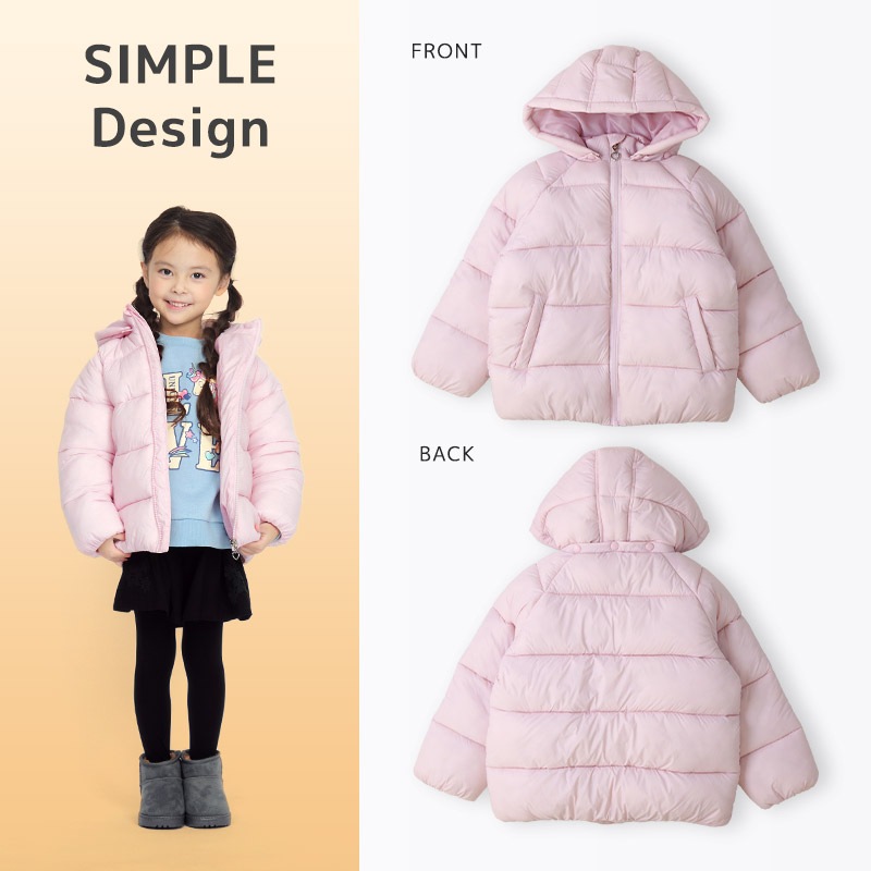 キッズ 中綿ジャケット フード付 ポケット付 アウター 撥水加工 洗える 中わた入り 女の子 ( 90-130cm ) 【 GrinLab グリンラボ 】 トップス ベビー 90cm 100cm 110cm 120cm 130cm 140cm 150cm 160cm ウインドブレーカー カジュアル アウトドア ダウン 保温 防寒
