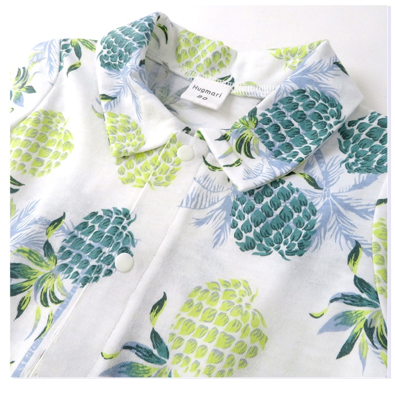 ベビー服 カバーオール 重ね着風 セパレート デザイン アロハ 衿 半袖 ロンパース ( 70-80cm ) 子供服 ベビー キッズ 男の子 夏服 新生児 可愛い 70cm 80cm