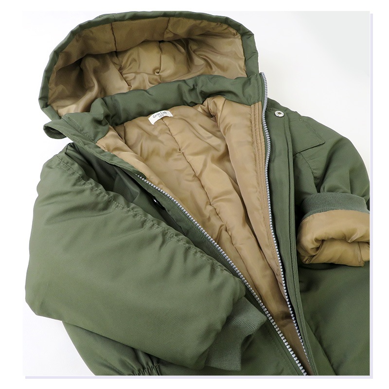 ジャンプスーツ キッズ 男の子 防寒 中綿 撥水加工 フード ( 110-130cm )【 GrinLab グリンラボ 】 アウター ジャケット スノーウェア スノーコンビ ツナギ つなぎ 雪遊び 冬 女の子 ミリタリー 子供服 キッズ ベビー 110cm 120cm 130cm