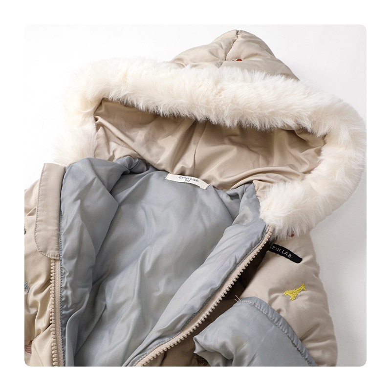 ベビー おくるみオール ジャンプスーツ 中綿入り 撥水加工 防寒 保温 ( 70-90cm ) N-3B ミリタリー アメカジ 暖かい あったか フード 耳 着ぐるみ 前開き 男の子 女の子 防寒着 雪遊び 外遊び 冬 スキーウェア スノーウェア スノーコンビ アウトドア キッズ 70cm 80cm 90cm