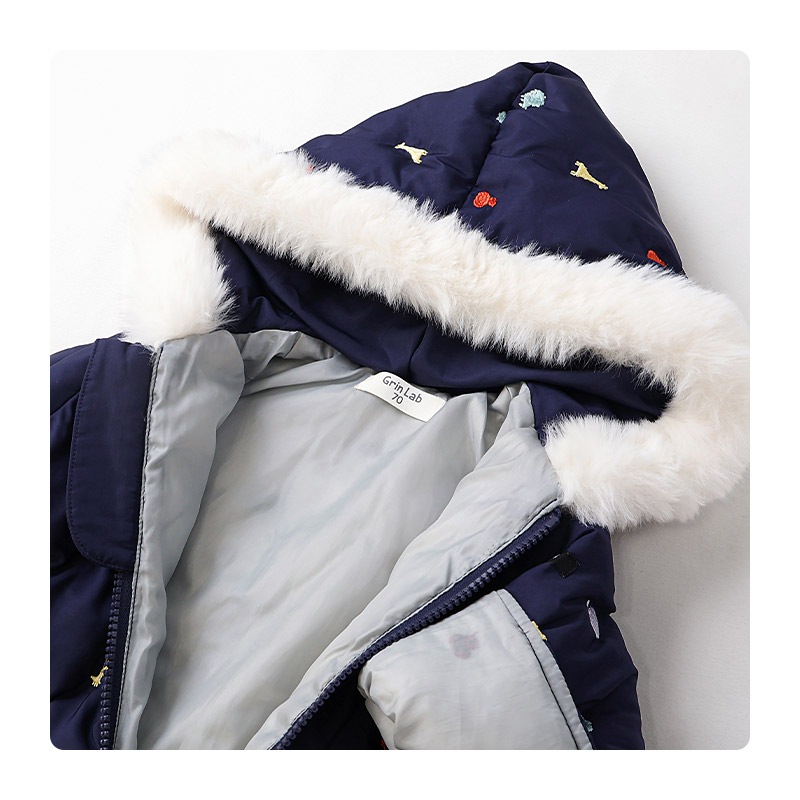 ベビー おくるみオール ジャンプスーツ 中綿入り 撥水加工 防寒 保温 ( 70-90cm ) N-3B ミリタリー アメカジ 暖かい あったか フード 耳 着ぐるみ 前開き 男の子 女の子 防寒着 雪遊び 外遊び 冬 スキーウェア スノーウェア スノーコンビ アウトドア キッズ 70cm 80cm 90cm