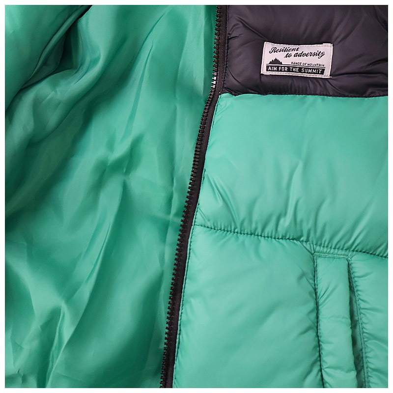 キッズ 中綿ジャケット 男の子 女の子 撥水加工 洗える ポケット付 中綿アウター 中わた入り 軽量 フード無し 【GrinLab グリンラボ】 アウトドア 保温 防寒 防寒着 ナイロン 冬服 あたたかい 暖かい 軽い 雨具 通園 通学 切替 ロゴ 90 100 110 120 130 140 150 160