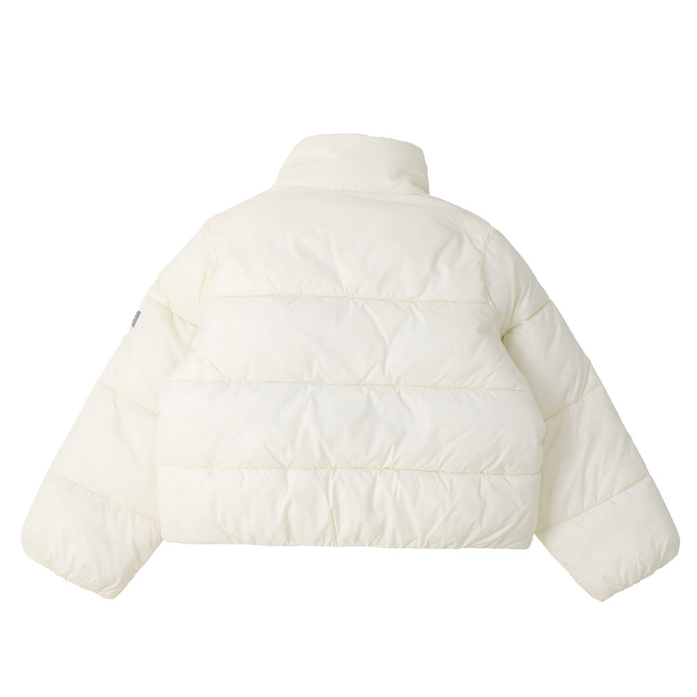 キッズ 中綿ジャケット 女の子 撥水加工 洗える ポケット付 中綿アウター 中わた入り 軽量 フード無し 【GrinLab グリンラボ】 アウトドア 保温 防寒 防寒着 ナイロン 冬服 あたたかい 暖かい 軽い 雨具 通園 通学 切替 ロゴ 90 100 110 120 130 140 150 160