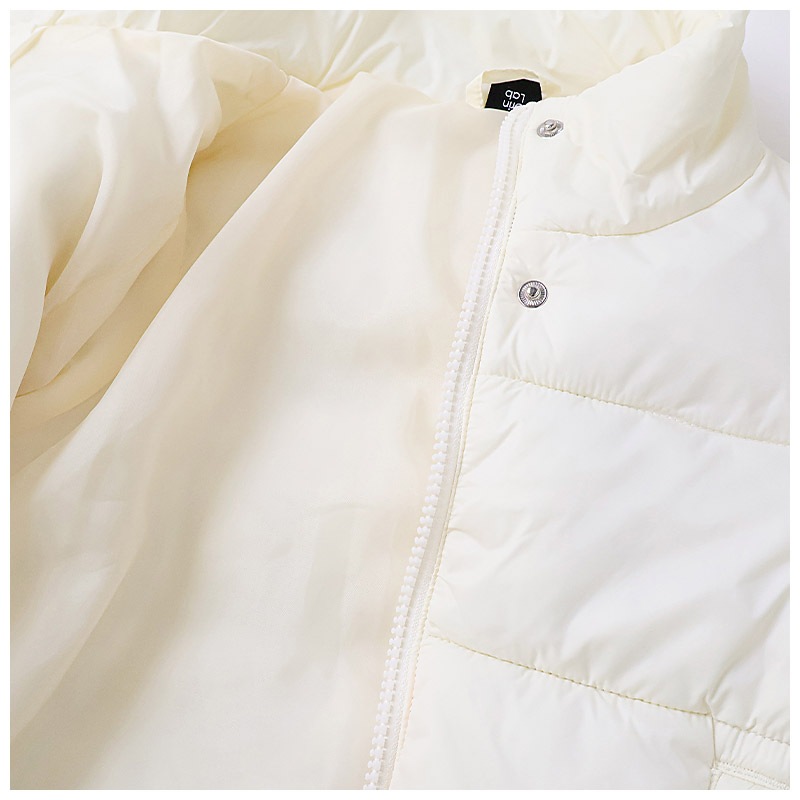 キッズ 中綿ジャケット 女の子 撥水加工 洗える ポケット付 中綿アウター 中わた入り 軽量 フード無し 【GrinLab グリンラボ】 アウトドア 保温 防寒 防寒着 ナイロン 冬服 あたたかい 暖かい 軽い 雨具 通園 通学 切替 ロゴ 90 100 110 120 130 140 150 160