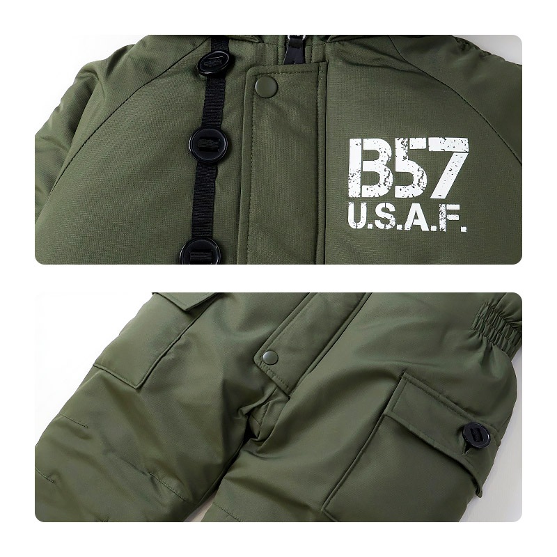 キッズ ベビー ジャンプスーツ 男の子 中綿入り 防寒 保温 撥水加工 ( 80-120cm )【 GrinLab グリンラボ 】 フード アウター ジャケット スノーウェア スキーウェア スノーコンビ つなぎ 雪遊び 外遊び 冬 恐竜 ダイナソー 女の子 80cm 90cm 95cm 100cm 110cm 120cm