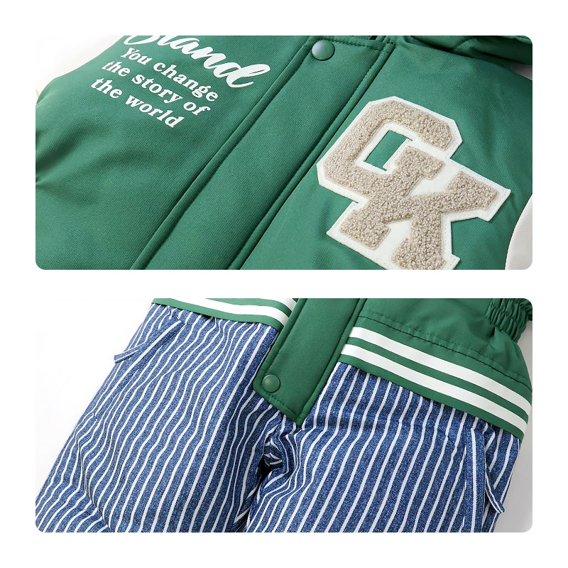 キッズ ベビー ジャンプスーツ 男の子 中綿入り 防寒 保温 撥水加工 ( 80-120cm )【 GrinLab グリンラボ 】 フード アウター ジャケット スノーウェア スキーウェア スノーコンビ つなぎ 雪遊び 外遊び 冬 恐竜 ダイナソー 女の子 80cm 90cm 95cm 100cm 110cm 120cm