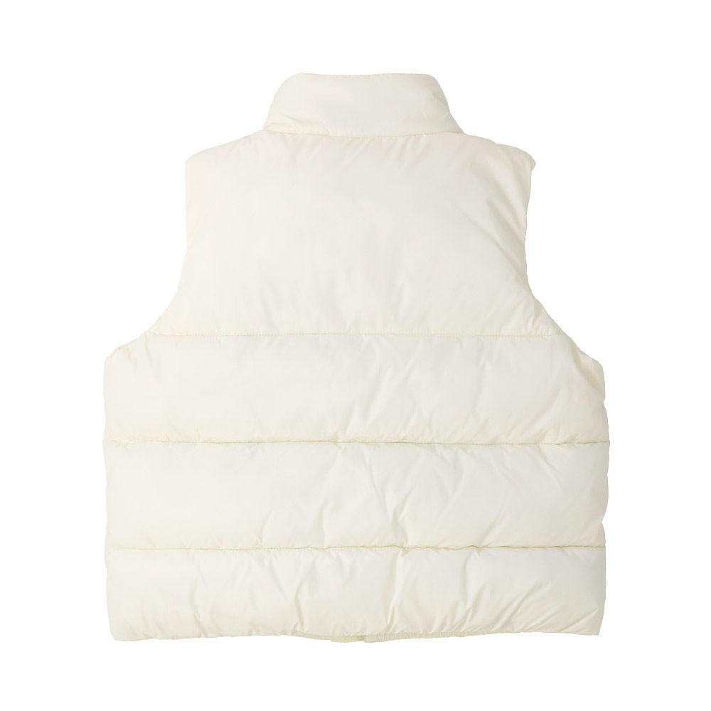 キッズ 中綿ベスト 女の子 撥水加工 洗える ポケット付 中綿アウター 中わた入り 軽量 フード無し 袖無し 【GrinLab グリンラボ】 アウトドア 保温 防寒 防寒着 無地 ナイロン 冬服 あたたかい 暖かい 軽い 雨具 通園 通学 切替 ロゴ 90 100 110 120 130 140 150 160