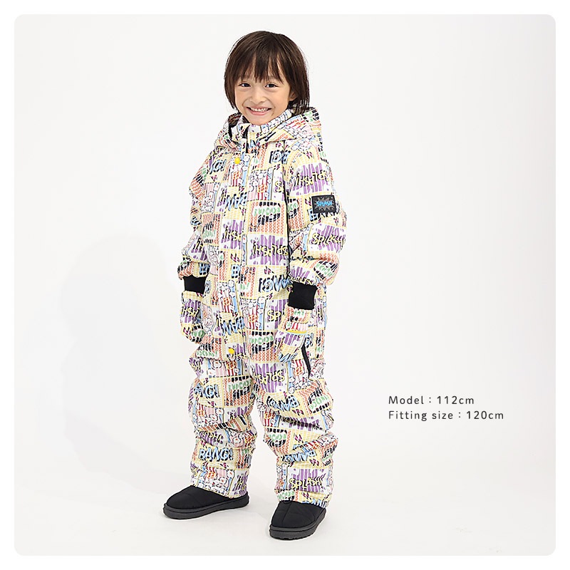ジャンプスーツ キッズ 女の子 防寒 中綿 撥水加工 フード ( 110-130cm )【 GrinLab グリンラボ 】 ユニコーン グラデーション アウター ジャケット スノーウェア スノーコンビ ツナギ 雪遊び 冬 ガールズ 子供服 ベビー 110cm 120cm 130cm
