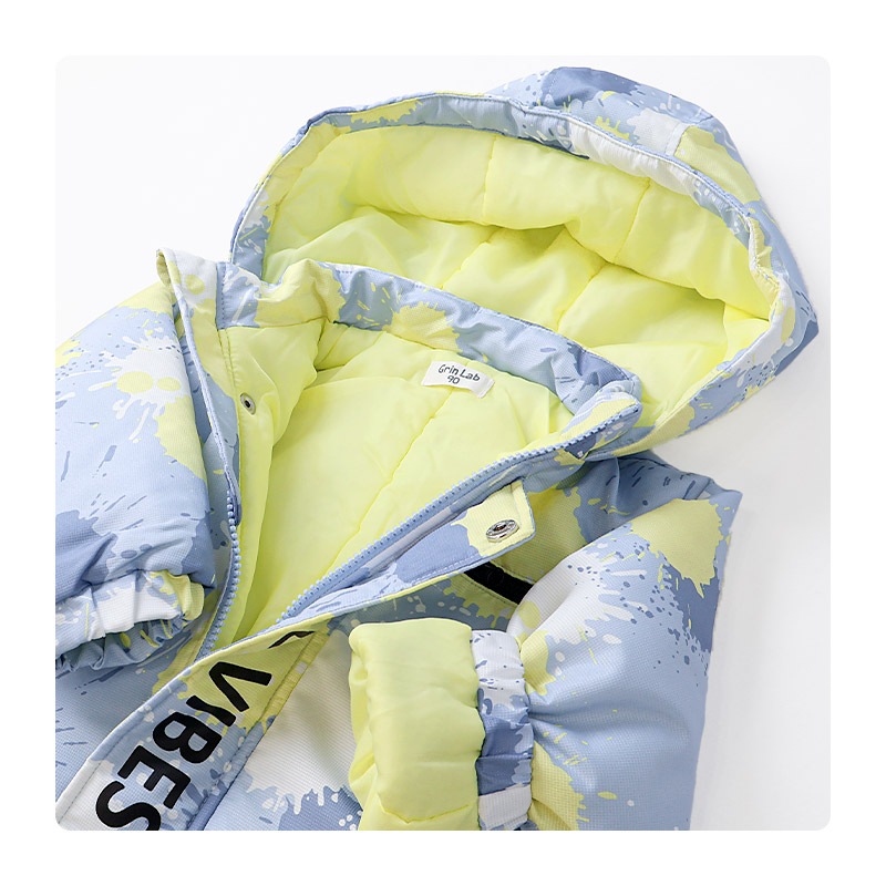 ジャンプスーツ キッズ 女の子 防寒 中綿 撥水加工 フード ( 110-130cm )【 GrinLab グリンラボ 】 ユニコーン グラデーション アウター ジャケット スノーウェア スノーコンビ ツナギ 雪遊び 冬 ガールズ 子供服 ベビー 110cm 120cm 130cm