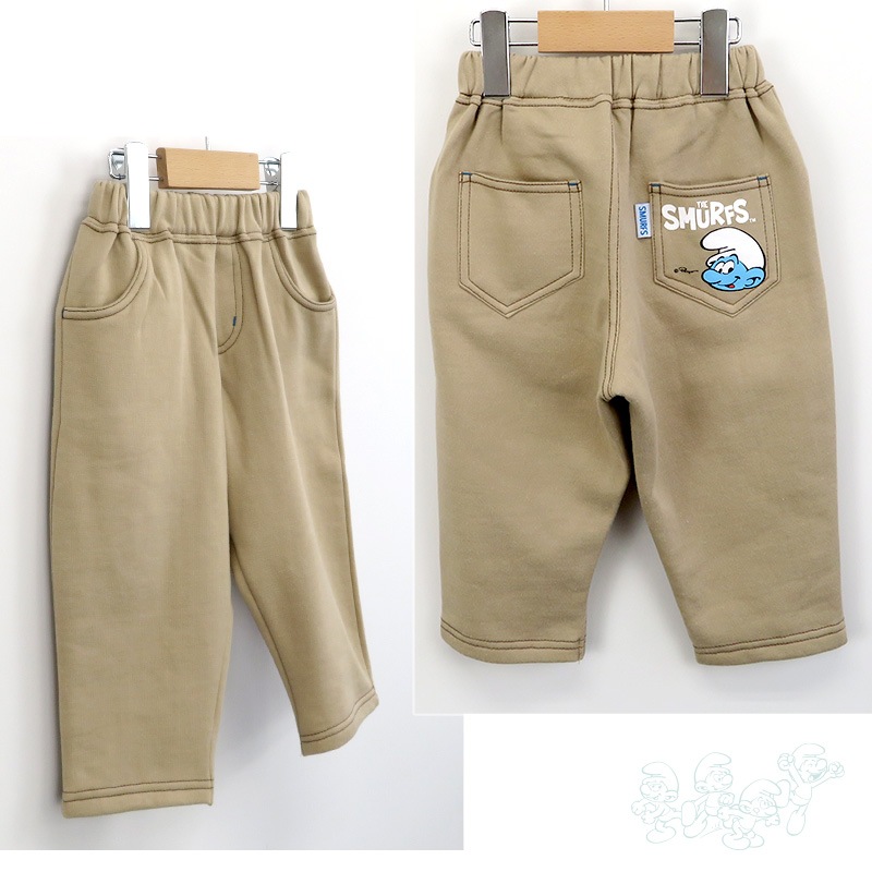 A BATHING APE キッズパンツ 90サイズ BAPE KIDS パンツ 90サイズ 水色/茶色 A BATHING APE（アベイシング