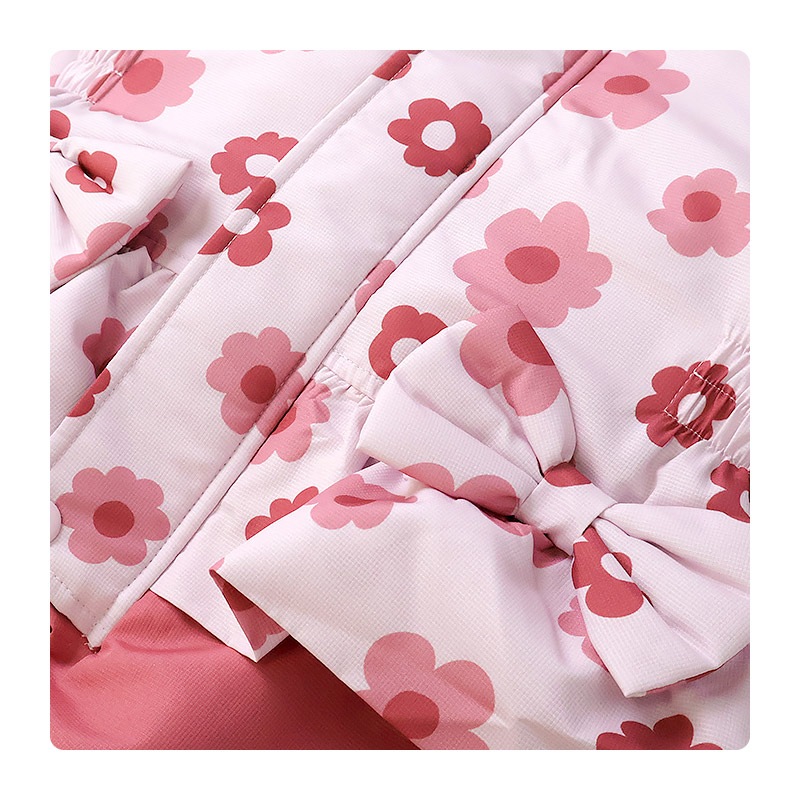 キッズ ベビー ジャンプスーツ 女の子 中綿入り 防寒 保温 撥水加工