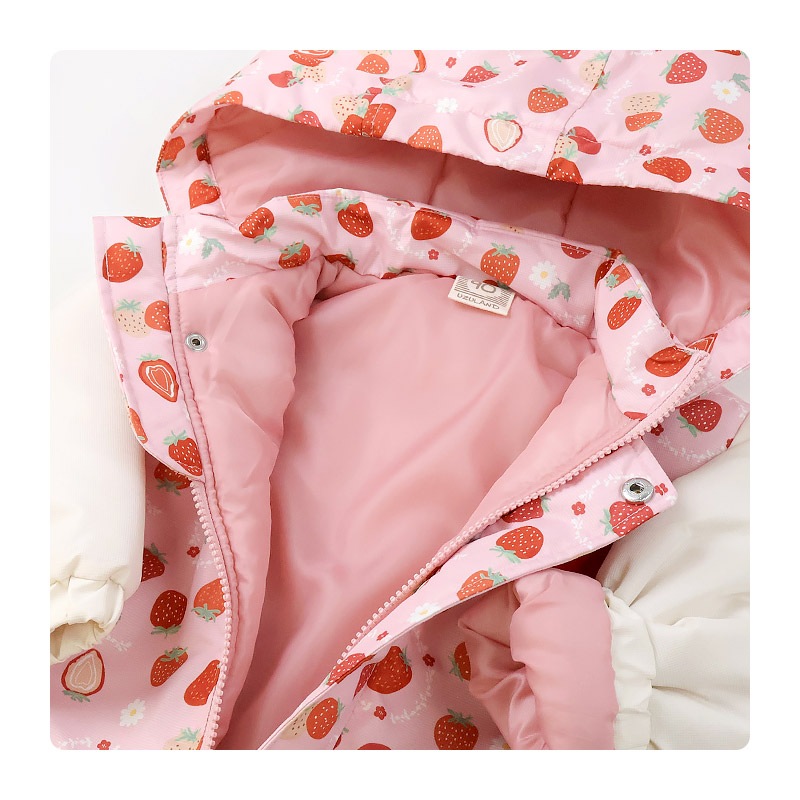 キッズ ベビー ジャンプスーツ 女の子 中綿入り 防寒 保温 撥水加工