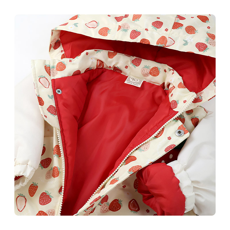 キッズ ベビー ジャンプスーツ 女の子 中綿入り 防寒 保温 撥水加工