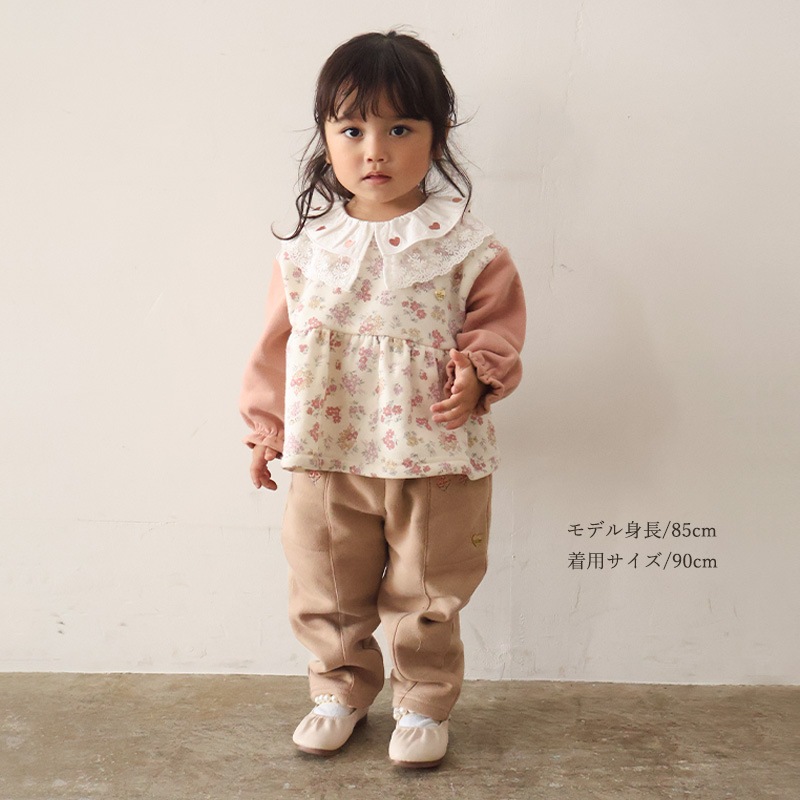 花刺繍ポケットロングパンツ【Uzulandウズランド】