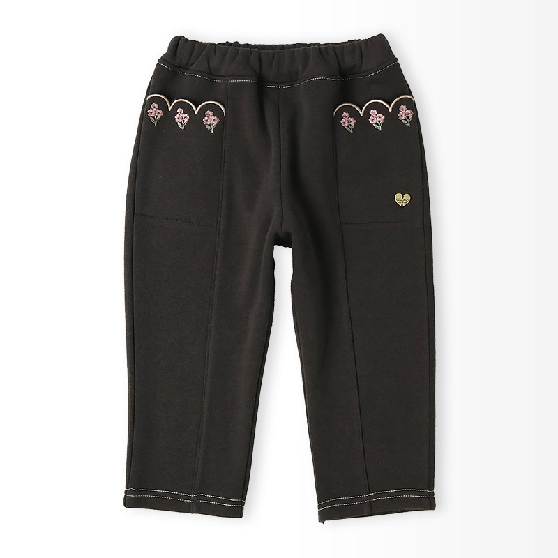 花刺繍ポケットロングパンツ【Uzulandウズランド】