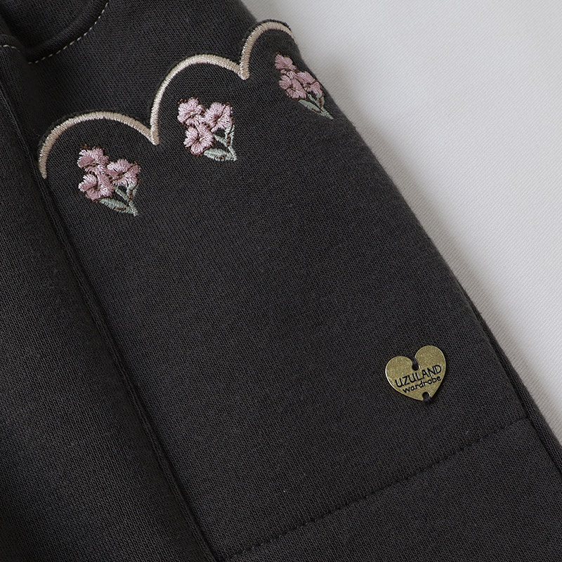 花刺繍ポケットロングパンツ【Uzulandウズランド】