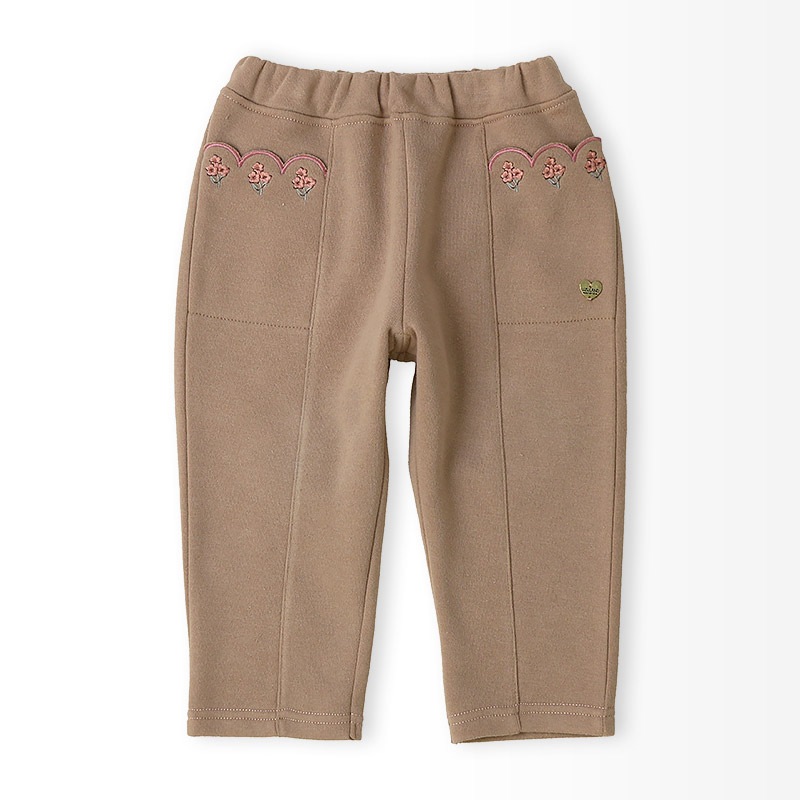 花刺繍ポケットロングパンツ【Uzulandウズランド】