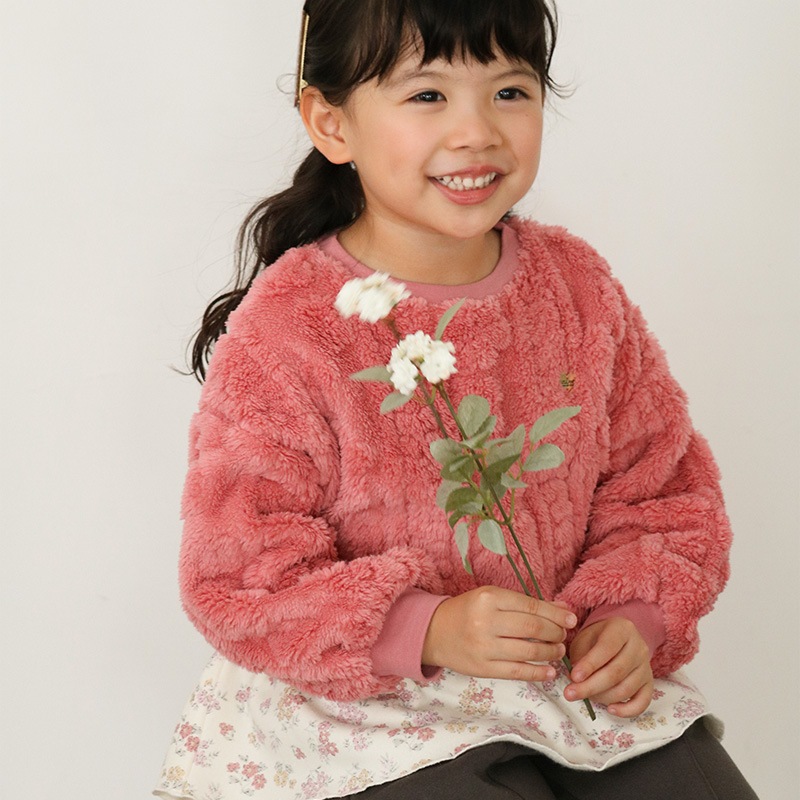 裾フリル花柄フリーストレーナー【Uzulandウズランド】