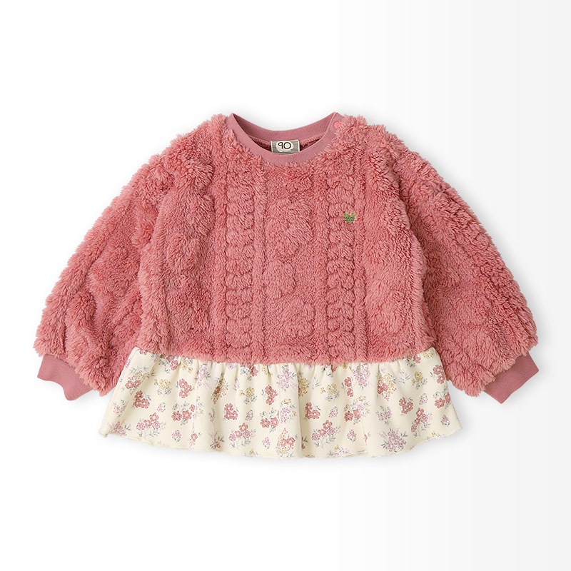 裾フリル花柄フリーストレーナー【Uzulandウズランド】