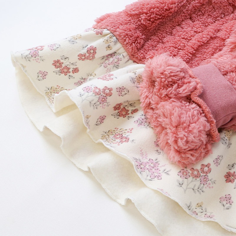 裾フリル花柄フリーストレーナー【Uzulandウズランド】