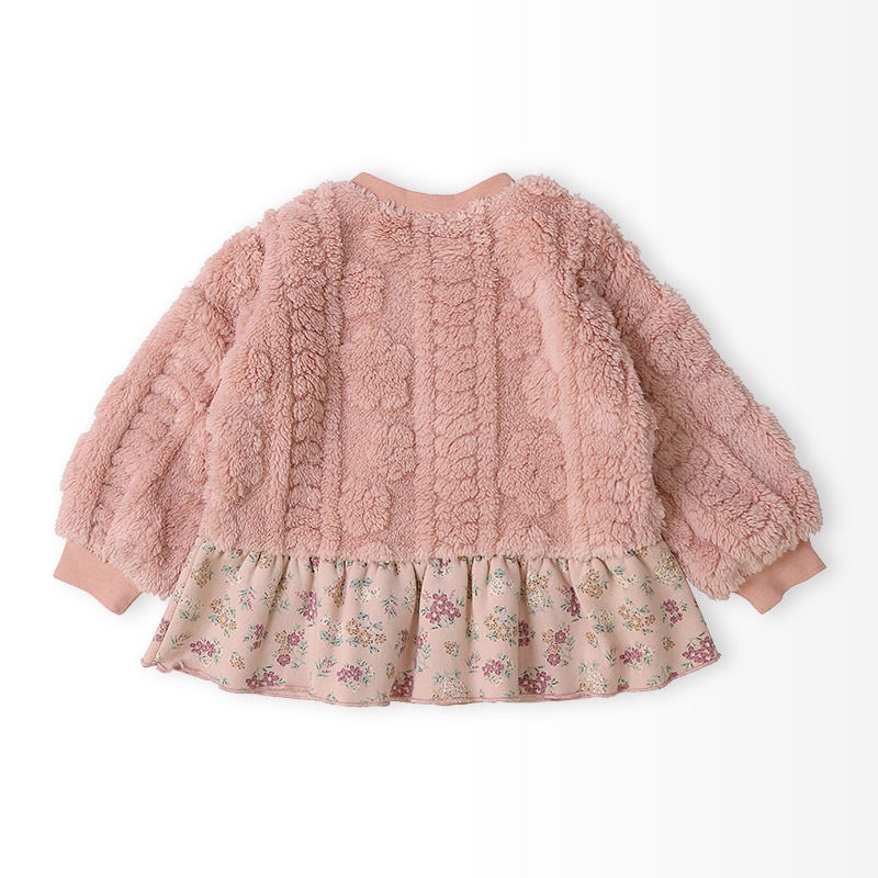 裾フリル花柄フリーストレーナー【Uzulandウズランド】