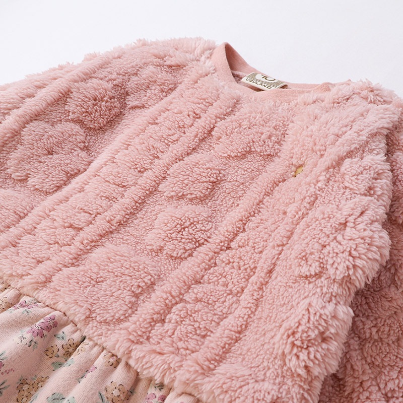 裾フリル花柄フリーストレーナー【Uzulandウズランド】