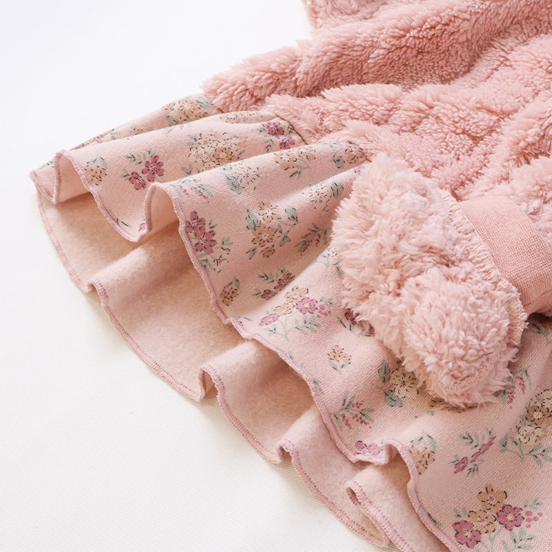 裾フリル花柄フリーストレーナー【Uzulandウズランド】