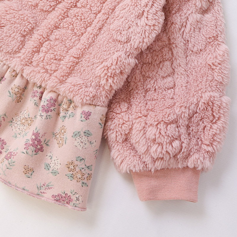 裾フリル花柄フリーストレーナー【Uzulandウズランド】