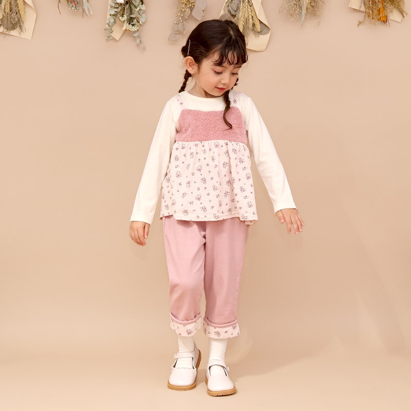 小花柄ロールアップ7分丈パンツ【Uzulandウズランド】