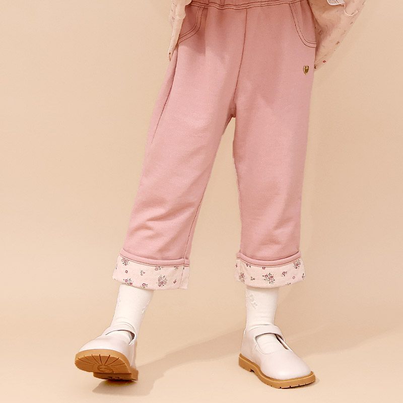 小花柄ロールアップ7分丈パンツ【Uzulandウズランド】