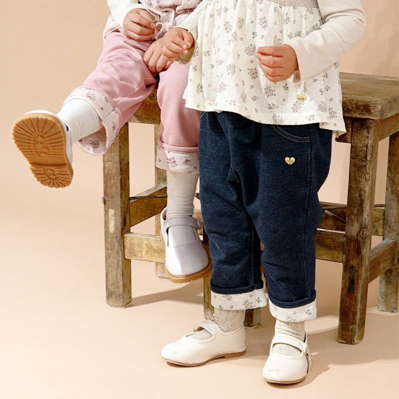 小花柄ロールアップ7分丈パンツ【Uzulandウズランド】