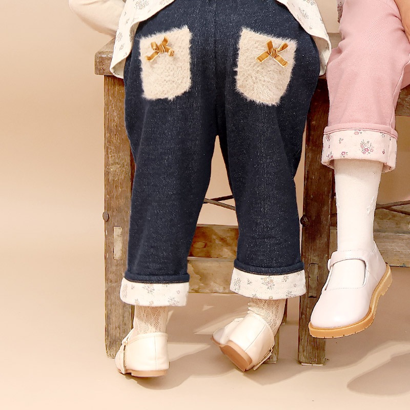 小花柄ロールアップ7分丈パンツ【Uzulandウズランド】