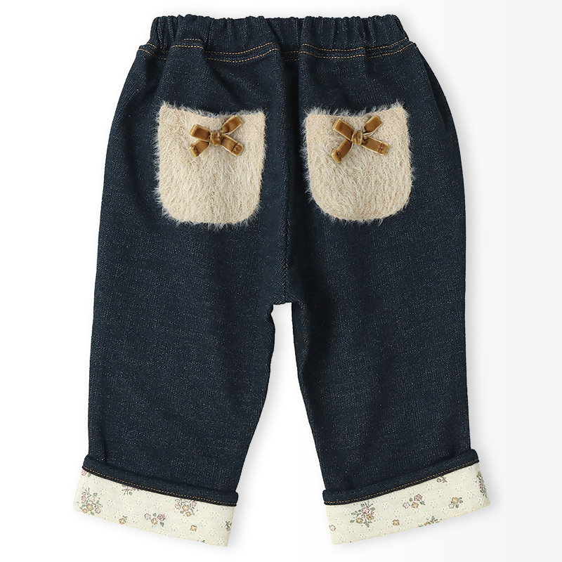 小花柄ロールアップ7分丈パンツ【Uzulandウズランド】