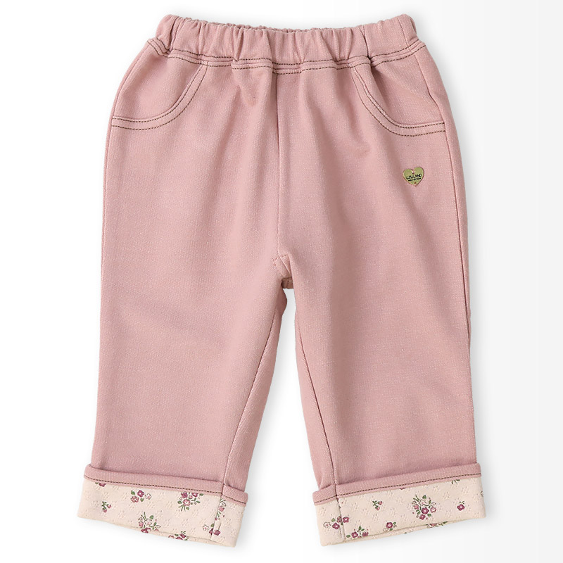 小花柄ロールアップ7分丈パンツ【Uzulandウズランド】